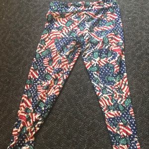 LulaRoe patriotic leggings